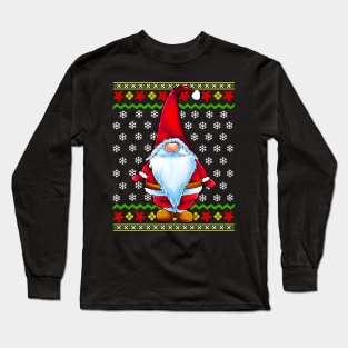 Santa Claus Gnome Ugly Christmas Sweater Long Sleeve T-Shirt